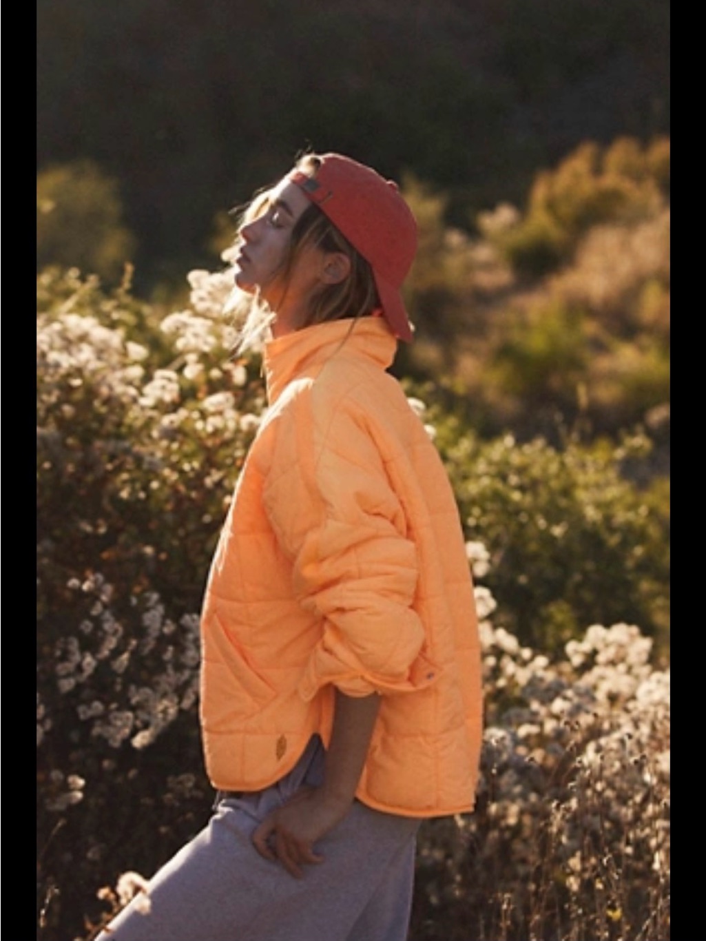 Fp Movement By Free People Quilted Puffer Jacket In Peach Orange